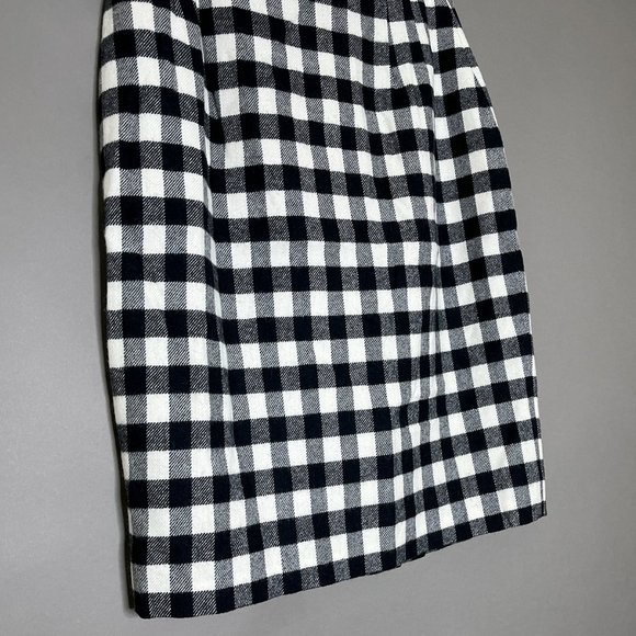 NWT Jones New York Wool Tartan/Plaid Black/White Skirt Size 6‎ Made In USA - Picture 4 of 9